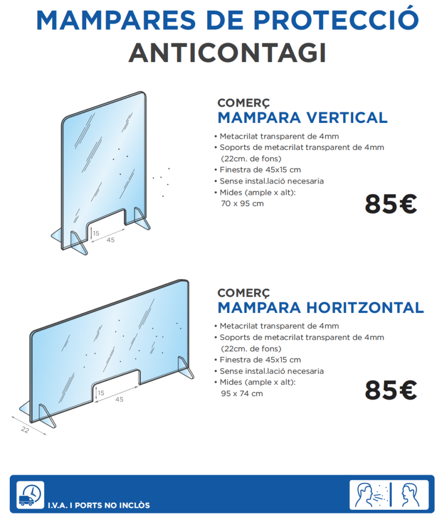 Mampares anticontagi